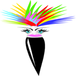 Paintbrush with Face Clip Art
