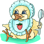 Chick - Hungry Clip Art
