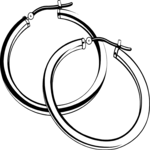 Earrings - Hoops 2 Clip Art