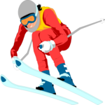 Skiing - Jumper 01 Clip Art