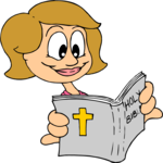 Reading Bible 5 Clip Art