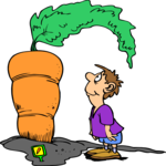 Gardener & Large Carrot 2 Clip Art