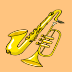 Trumpet & Saxophone Clip Art