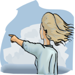 Woman Pointing 7 Clip Art