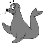 Seal - Nervous Clip Art
