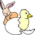 Bunny & Chick 2 Clip Art