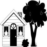 House & Tree Clip Art