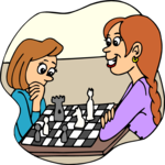 Playing Chess 6 Clip Art