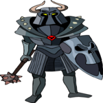 Warrior Knight with Mace Clip Art