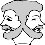 Two-Faced Man Clip Art