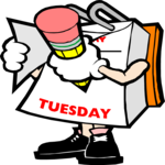 Cartoon - 3 Tuesday Clip Art