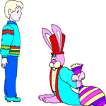 Bunny with Gifts Clip Art