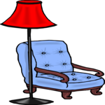 Chair & Lamp Clip Art