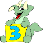Kids 3rd Birthday - Dino Clip Art