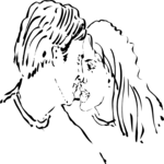 Couple Kissing 2 Clip Art