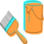 Paintbrush & Can 13 Clip Art