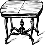 Antique Style Table - Coffee 2 Clip Art