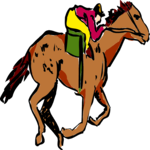 Equestrian - Racing 1 Clip Art