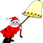 Santa Ringing Bell 3 Clip Art