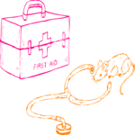 First Aid Kit & Mouse Clip Art