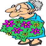 Woman with Flowers 2 Clip Art
