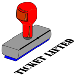 Ticket Lifted Clip Art