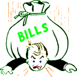 Bills Weighing You Down Clip Art