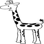 Giraffe Looking Clip Art
