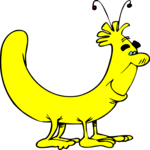 Curved Yellow Guy Clip Art