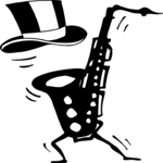 Saxophone Dancing Clip Art