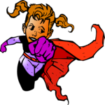 Super Hero - Girl Clip Art