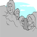 Mt Rushmore - Family Clip Art