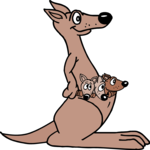 Kangaroo Family Clip Art