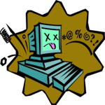 Computer with Virus 1 Clip Art