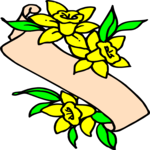 Easter Lily Banner Clip Art