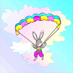 Rabbit Skydiving Clip Art