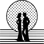 Couple Kissing 1 Clip Art