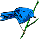 Bird Perched 3 Clip Art
