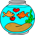 Goldfish in Love Clip Art