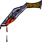 Knife - Bloody 2 Clip Art