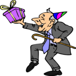 Man with Gift 5 Clip Art