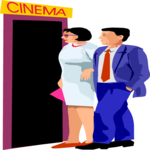 Couple at Cinema Clip Art