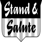 Stand & Salute Clip Art