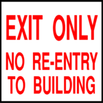 Exit Only 2 Clip Art