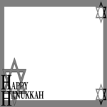 Happy Hanukkah Frame 2 Clip Art