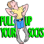 Pull Up Your Socks Clip Art