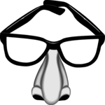 Glasses with Big Nose Clip Art