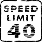 Speed Limit - 40 Clip Art