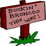 Buckin' Broncos Sign Clip Art