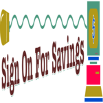 Sign on For Savings Clip Art